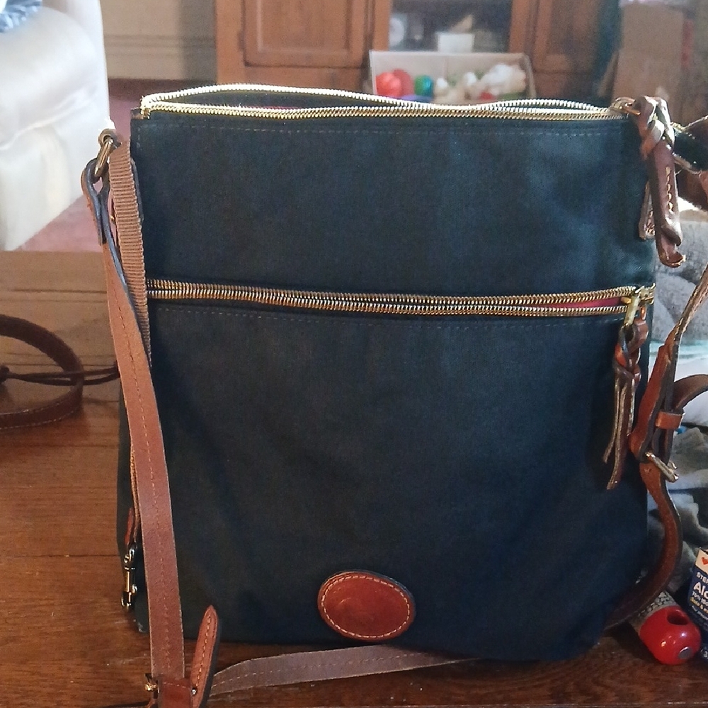 Dooney & Bourke Black and Brown Crossbody Bag